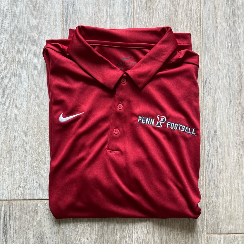 Nike Penn Quakers Red Dri-Fit Polo